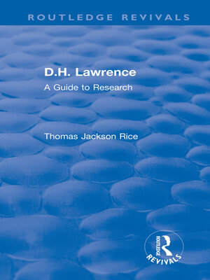 cover image of Routledge Revivals